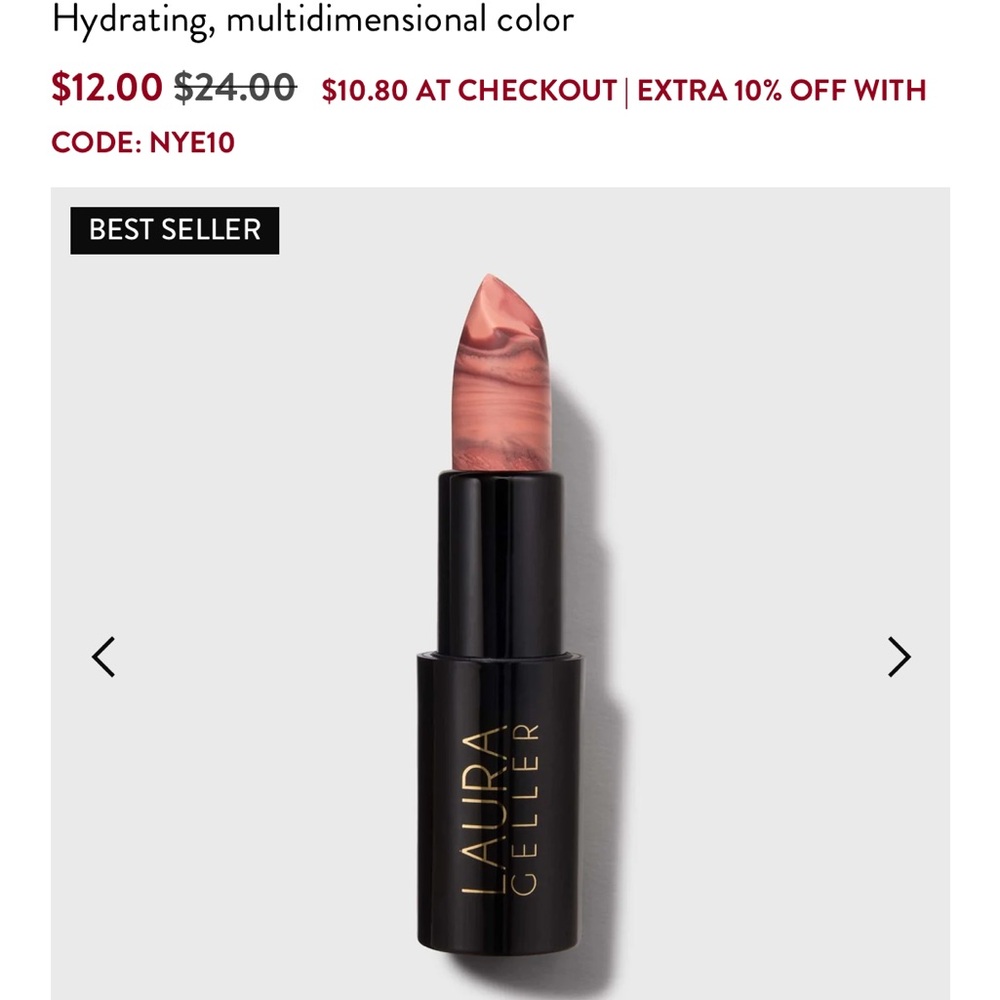 New Laura Geller Swirl Hydrating Lipstick - Elegant Pink